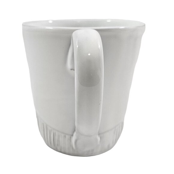 Anthropologie Ronaldo 14 Oz White Glazed Clay Coffee Tea Mug Cup – Set of 2 - Picture 9 of 16